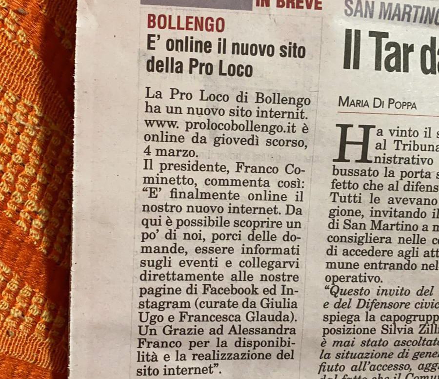 Il nostro sito sul giornale “La Voce”