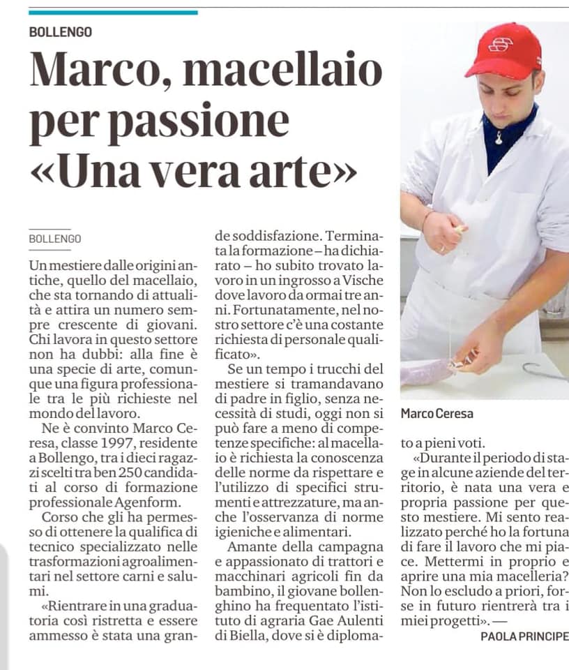 Articolo su Marco Ceresa